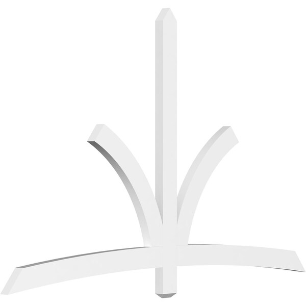 Ekena Millwork Davenport Architectural Grade PVC Gable Bracket, 84"W x 52 1/2"H x 2"D x 4"F, 15/12 Pitch GBP084X53X0204DAV00 - main